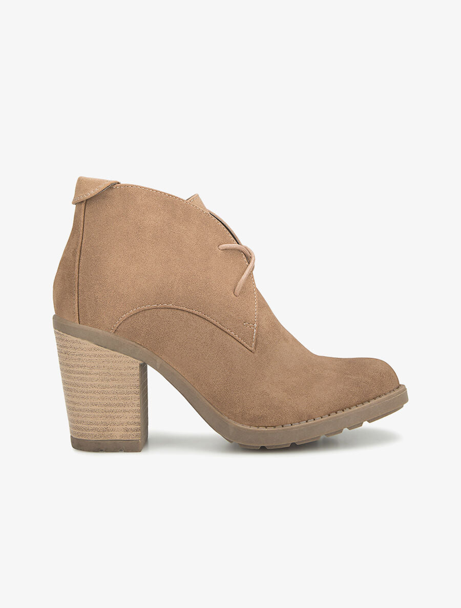Bottines à lacets - taupe - 1