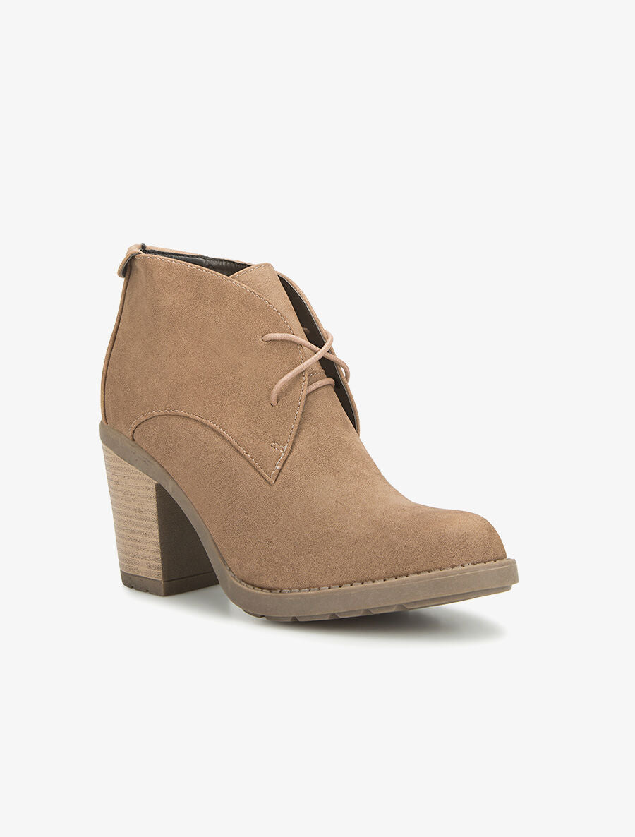 Bottines à lacets - taupe - 2