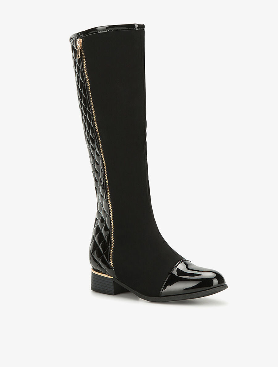 Bottes matelassées vinyl - noir - 2