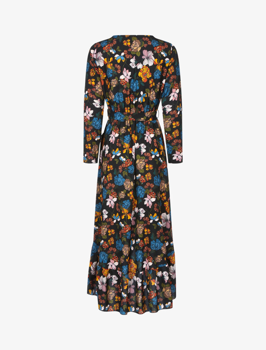 Robe volantée à imprimé fleurs d&