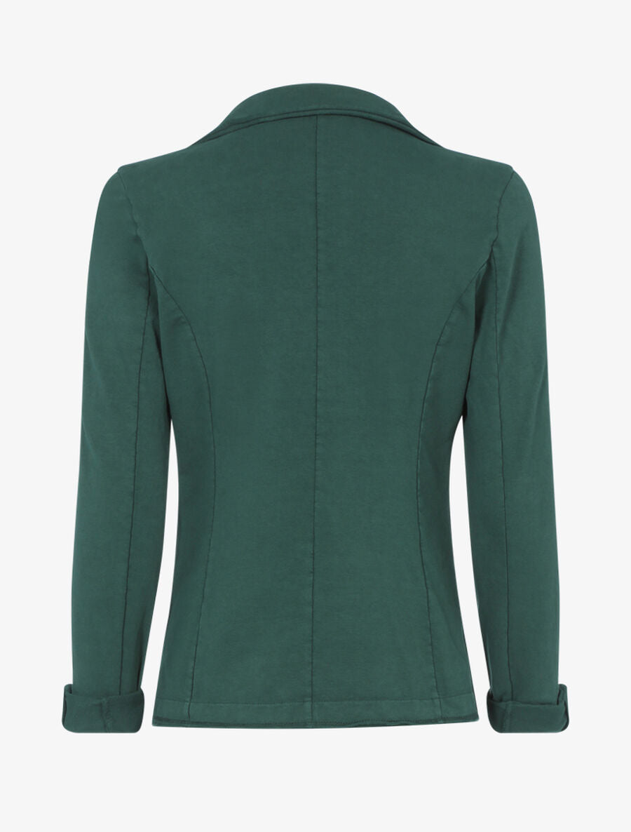 Veste en coton à détails billes - Vert foncé - 2