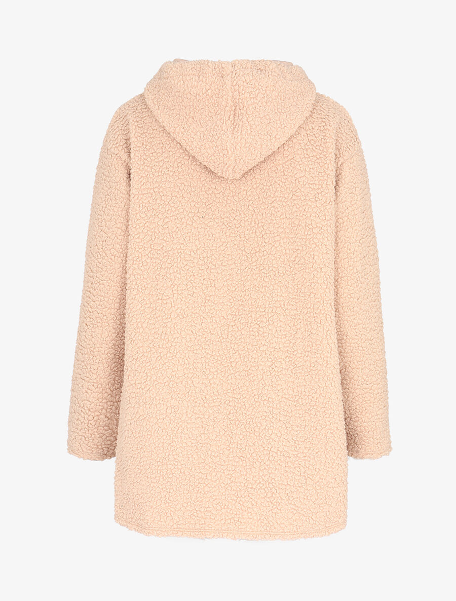 Manteau à capuche coupe droite - Beige - 2