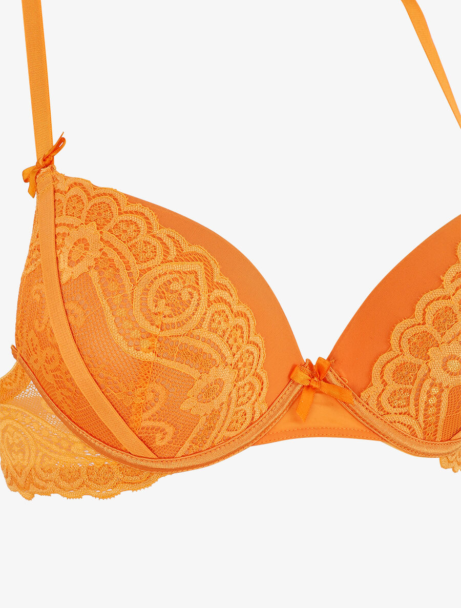 Ensemble push up dos nageur en dentelle - Orange - 3