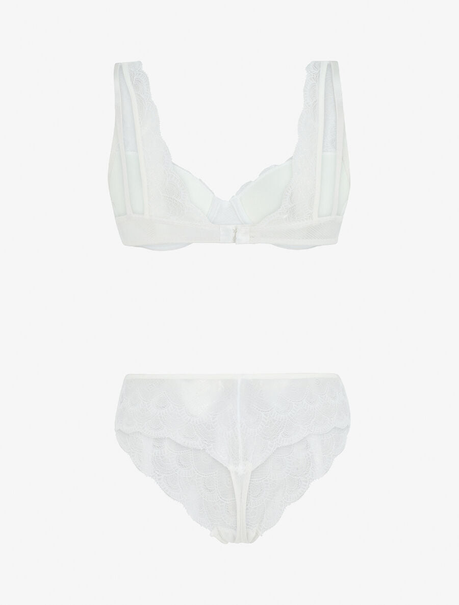 Ensemble push up en dentelle - Blanc - 2