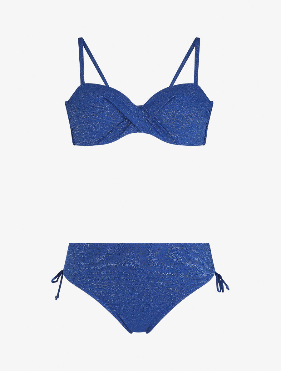 Bikini torsadé - Bleu électrique - 3