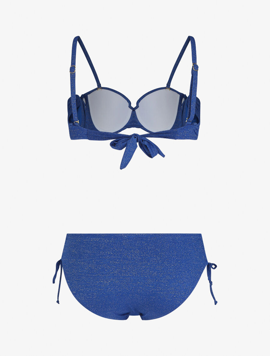 Bikini torsadé - Bleu électrique - 2