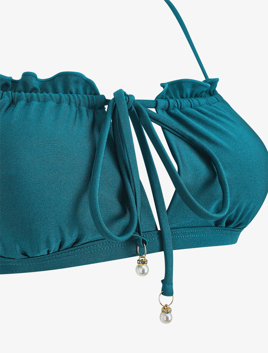 Bikini froncé - Bleu canard - 5