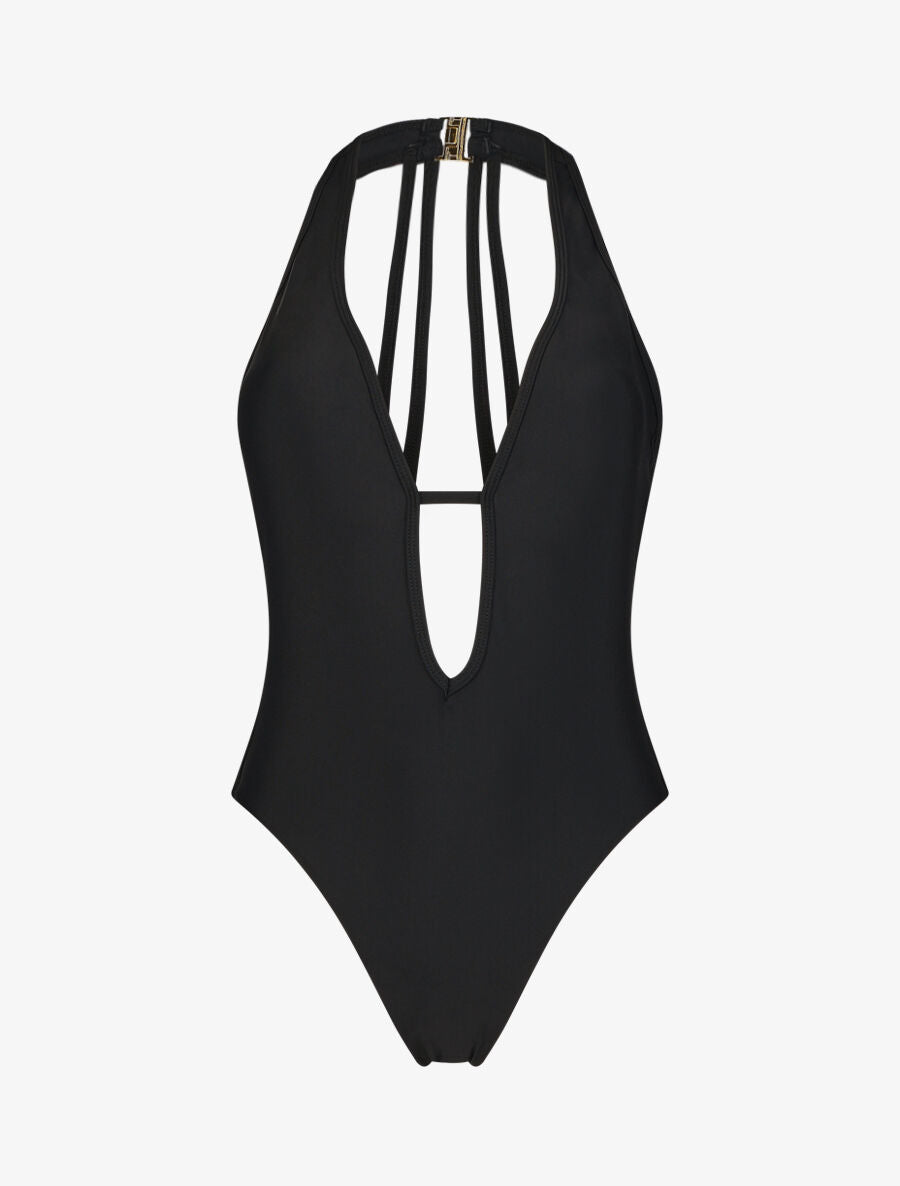 Maillot de bain 1 pièce décolleté - Noir - 3