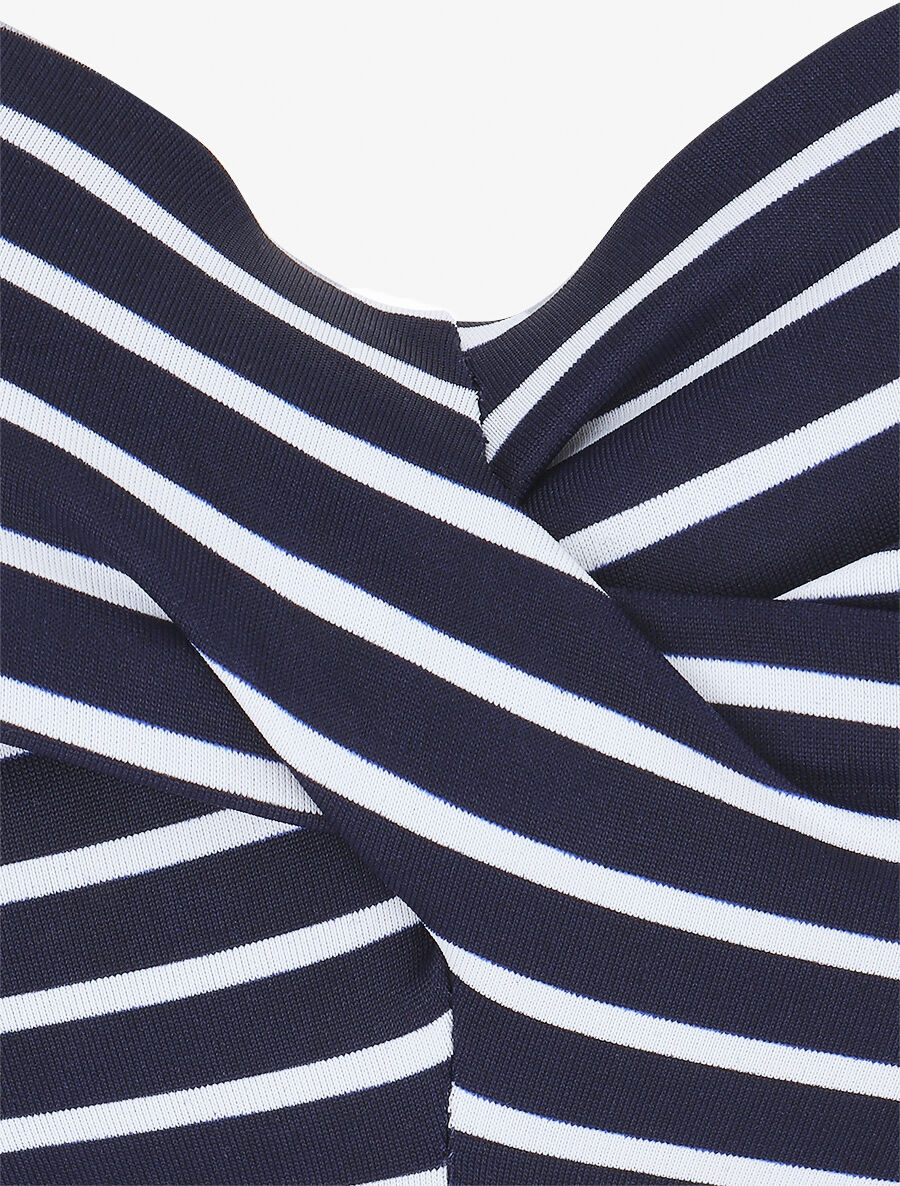 Maillot de bain 2 pièces à rayures - Marine - 3
