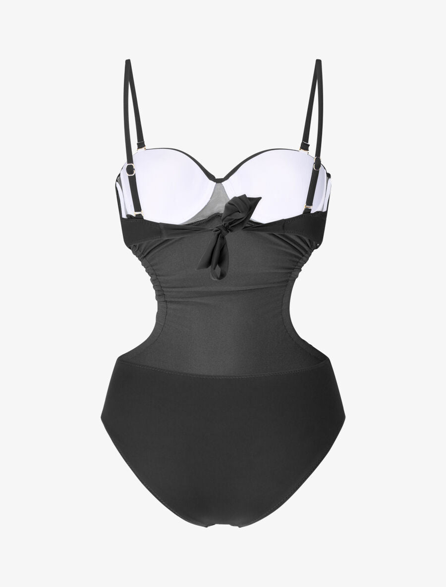 Trikini uni torsadé - Noir - 2