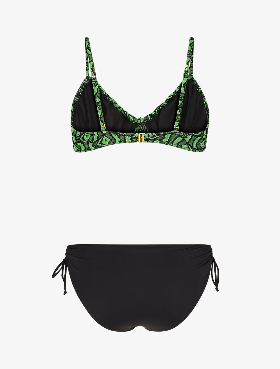 Bikini à imprimé graphique - Noir - 2