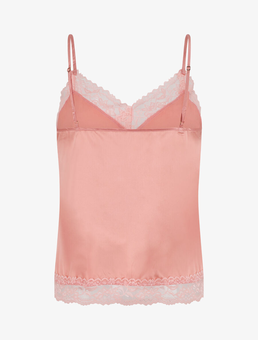 Ensemble caraco et short de pyjama à dentelle - Rose - 2