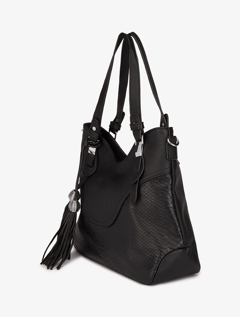Cabas Camélia - Noir - 2