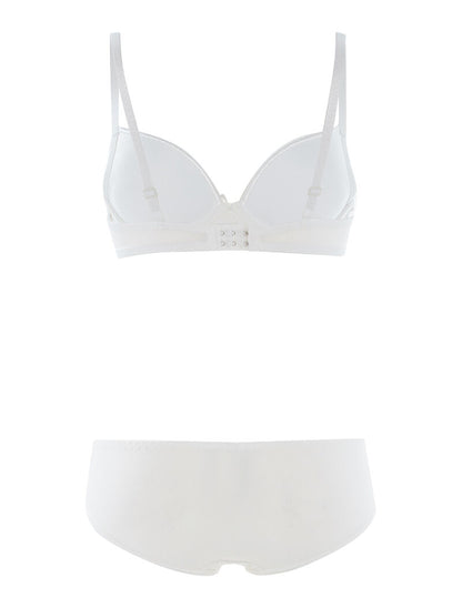 Ensemble SG et culotte à bord satiné - blanc - 2