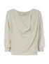 Top voile à col bénitier - beige - 1