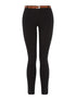 Pantalon slim ceinturé uni - noir - 1