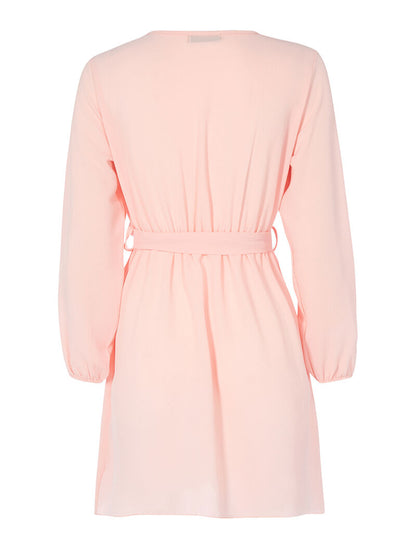 Robe fluide tissu effet crêpe - rose bonbon - 2