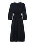 Robe fluide à taille élastiquée - noir - 1