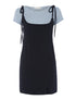 Robe moulante et t-shirt côtelé - gris chiné - 3