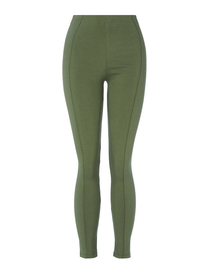 Legging à couture surpiquée - kaki - 1