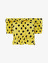 Crop top satiné à pois - jaune - 1