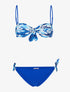 Bikini bandeau treillis - bleu - 3