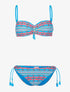 Bikini flashy éthnique - bleu/rouge - 3