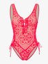 Monokini effet crochet - rouge - 1