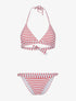 Bikini imprimé marinière - rouge - 1
