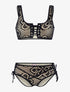 Bikini doublé en crochet - noir/beige - 3