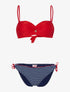 Bikini inspiration marinière - rouge - 1