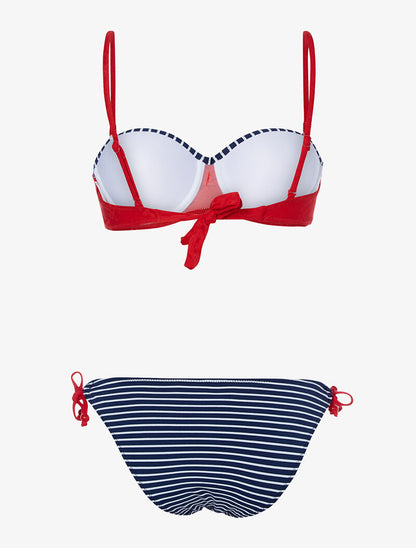 Bikini inspiration marinière - rouge - 2