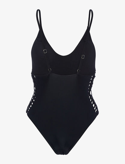 Monokini ajouré sur les côtés - noir - 2