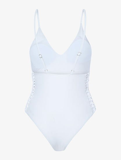 Monokini ajouré sur les côtés - blanc - 2