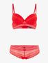Ensemble SG et shorty à lignes graphiques - rouge - 1
