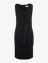 Robe ajustée avec drapé en voile - noir - 1