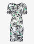 Robe boutonnée à grand imprimé - gris foncé - 3