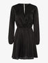 Robe patineuse satinée - noir - 3