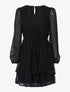 Robe dentelle piquetée - noir - 1
