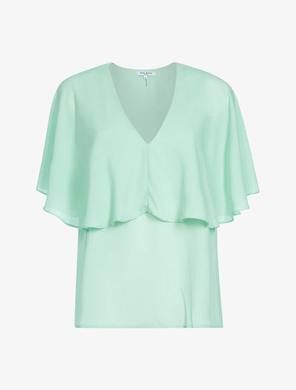 Top style cape en voile fin - vert d&