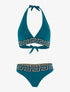 Bikini à imprimé grec - bleu canard - 3