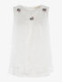 Top ample en dentelle brodée - blanc - 3