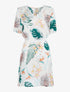 Robe légère à imprimé tropical - blanc - 1