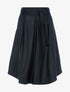 Jupe midi ceinturée en simili - noir - 1
