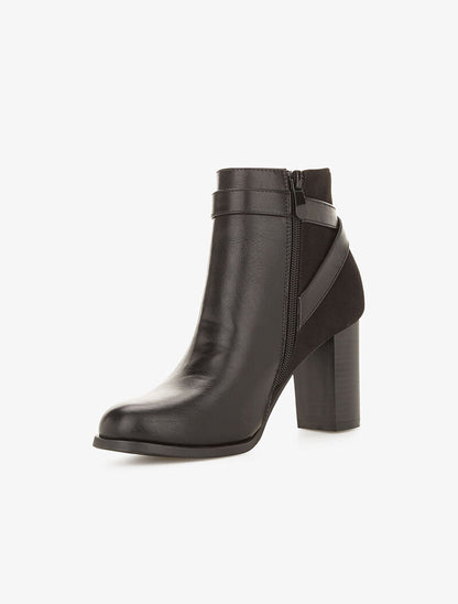 Bottines à brides croisées - noir - 3
