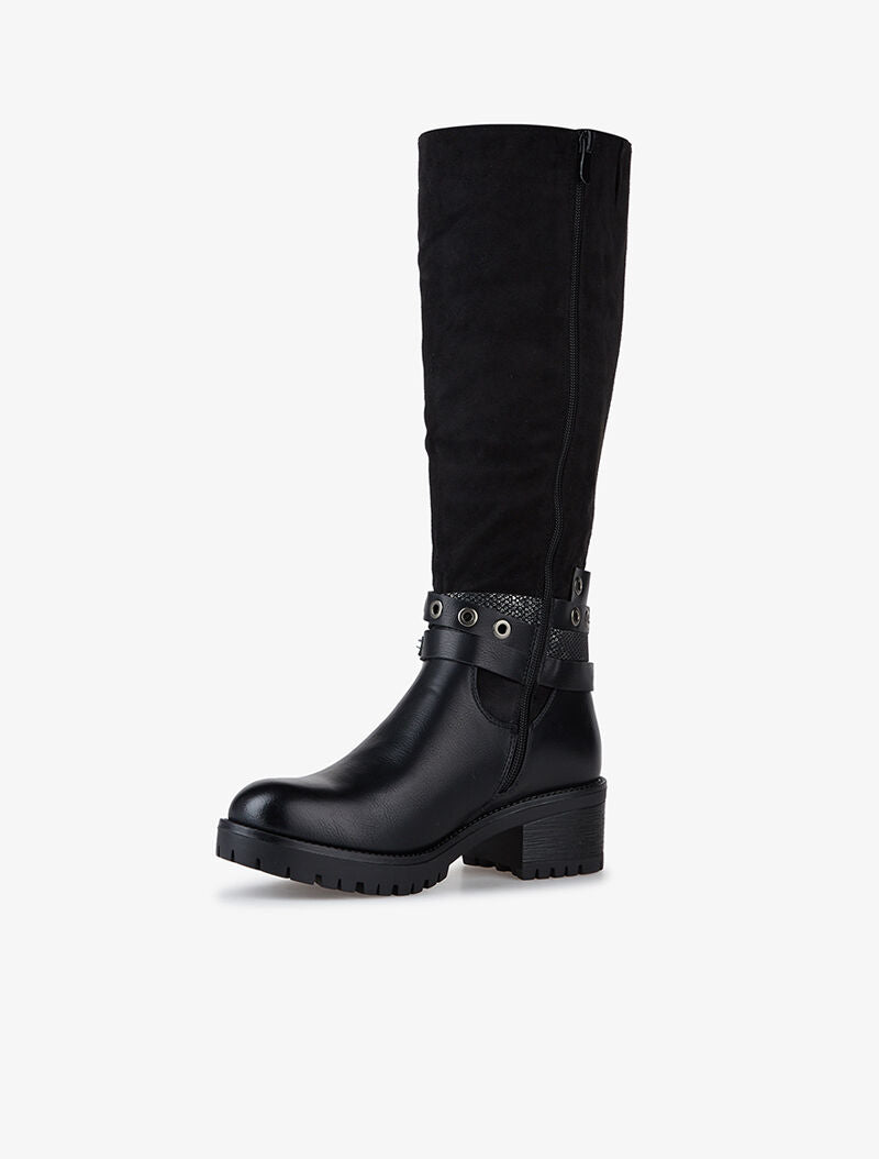 Bottes bi matière à brides - noir - 3