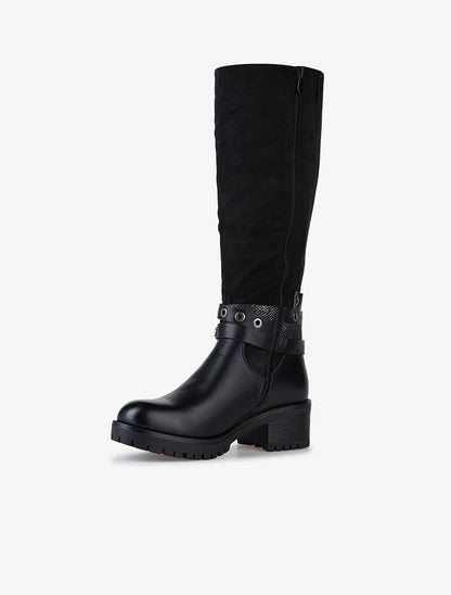 Bottes bi matière à brides - noir - 3