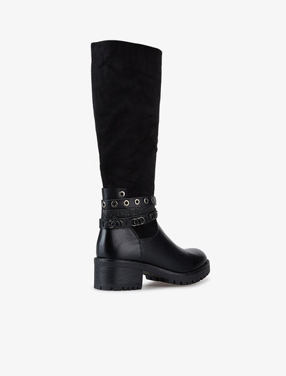 Bottes bi matière à brides - noir - 4