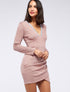Robe scintillante à décolleté à strass - rose - 6