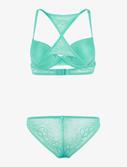 Ensemble à dos nageur stylisé - vert clair - 2
